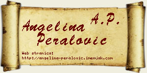 Angelina Peralović vizit kartica